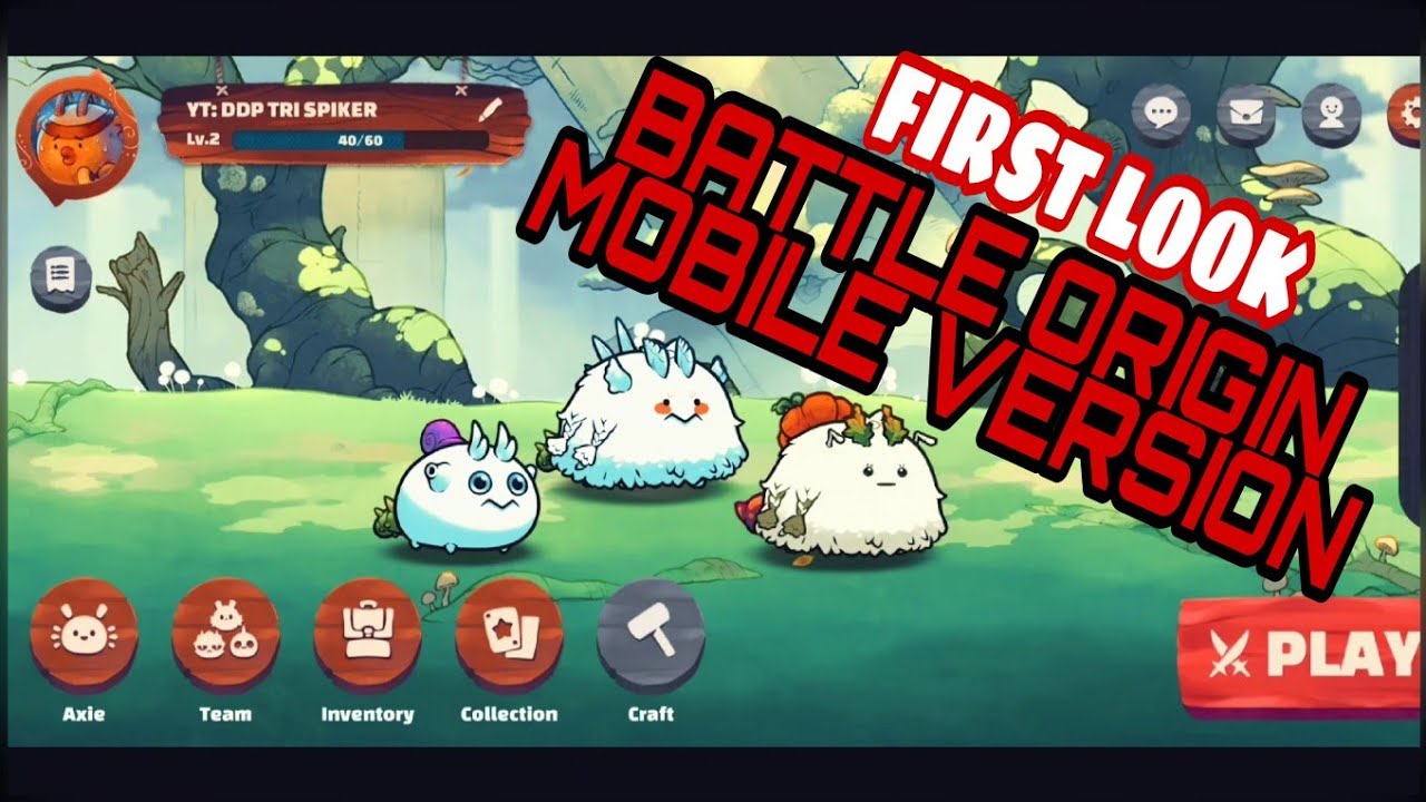 BATTLE V3 ORIGIN MOBILE VERSION FIRST LOOK | AXIE INFINITY MOBILE VERSION
