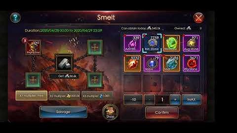 28 April 2020 Legacy of Discord reset. No item hunt. Smelt is back!