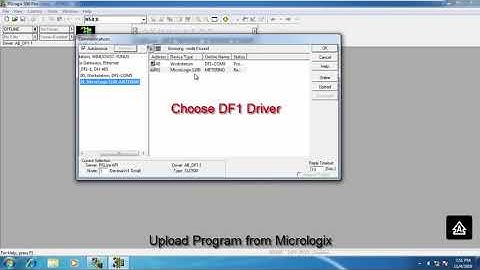 Upload Allen Bradley Micrologix by using DF1 RS-232