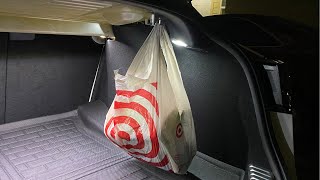 Oznium Aluminum Trunk Grocery Bag Hook for Tesla Model 3