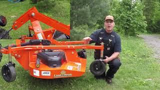 #45 Kubota B2601 Compact Tractor FDR1660 Finish Mower Review. outdoor channel.