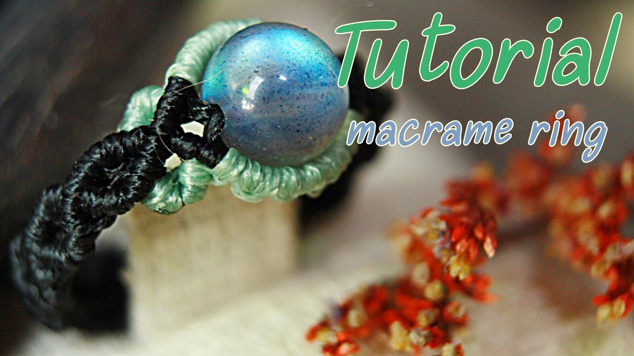 สอนถักแหวน เมคราเม่ เชือกเทียน แบบง่ายๆ-Macrame tutorial-How to make ...