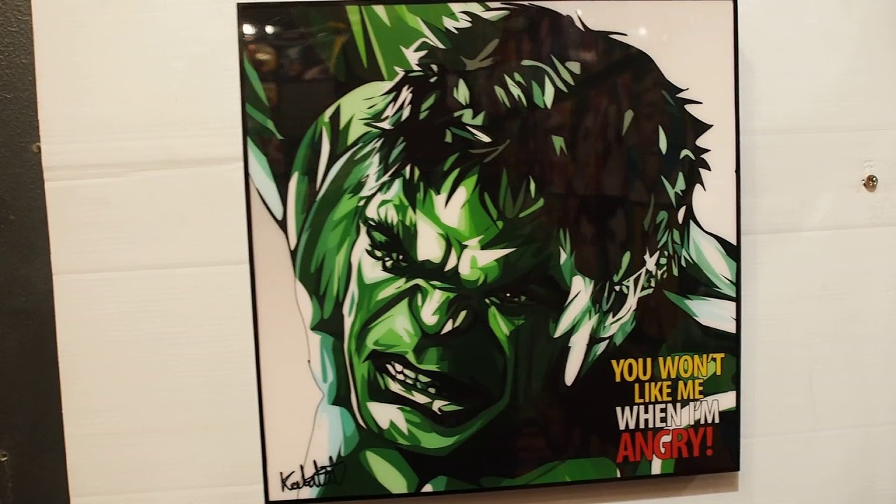 希少 DEATH NYC マーベル ハルク「Hulk Bitch」アートポスター