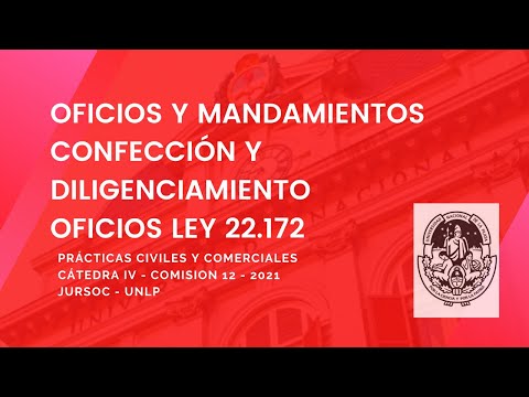 Confección de oficios y mandamientos. Diligenciamiento