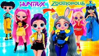 Transformação das bonecas de Zootopia 2: Rumi, Mira e Zoey se transformam em Judy e Gazelle!