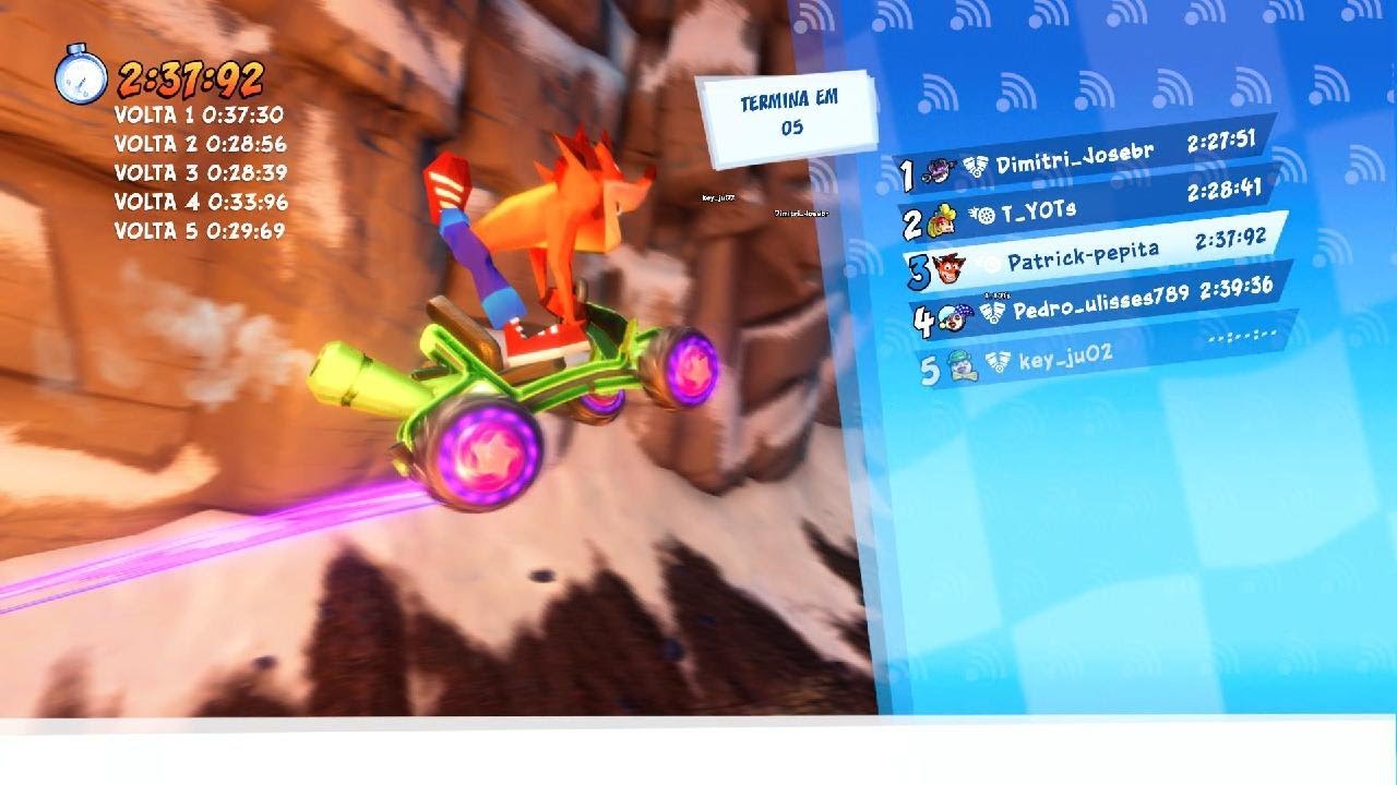 Novamente Jogando CTR Online Com O Crash Retrô! PS5.