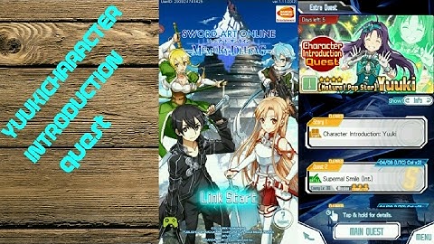 SAO MD YUUKI CHARACTER INTRODUCTION QUEST!!!