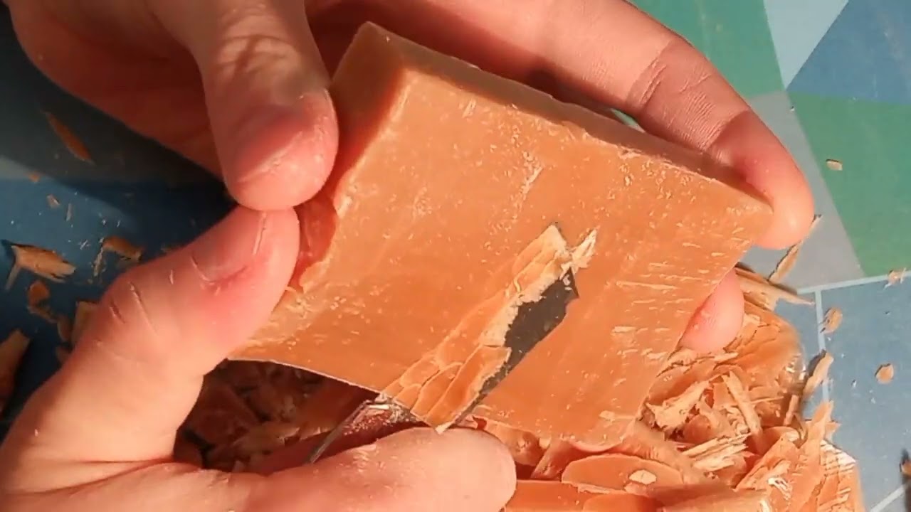 резка подсушенного хозяйственного мыла Econta / asmr soap / soap cutting / soap shavings