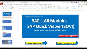 SAP--Quick Viewer (SQVI) full explanation for all SAP Consultants for Customized reports