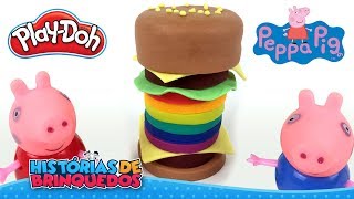 Play-Doh Fazendo Hamburguer De Arco-Íris Minha De Modelar Em Portugues Historiasdebrinquedos