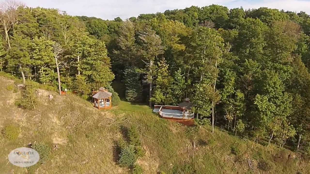 aerial silks Beautiful views of Lake Michigan