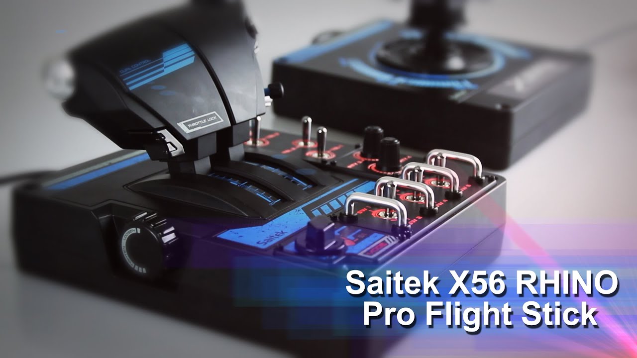 Saitek X56 RHINO Pro Stick PB Tech Hands On Review - YouTube