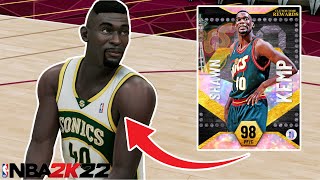 GALAXY OPAL SHAWN KEMP GAMEPLAY! CLUTCH TIME REWARD IN NBA 2K22 MYTEAM