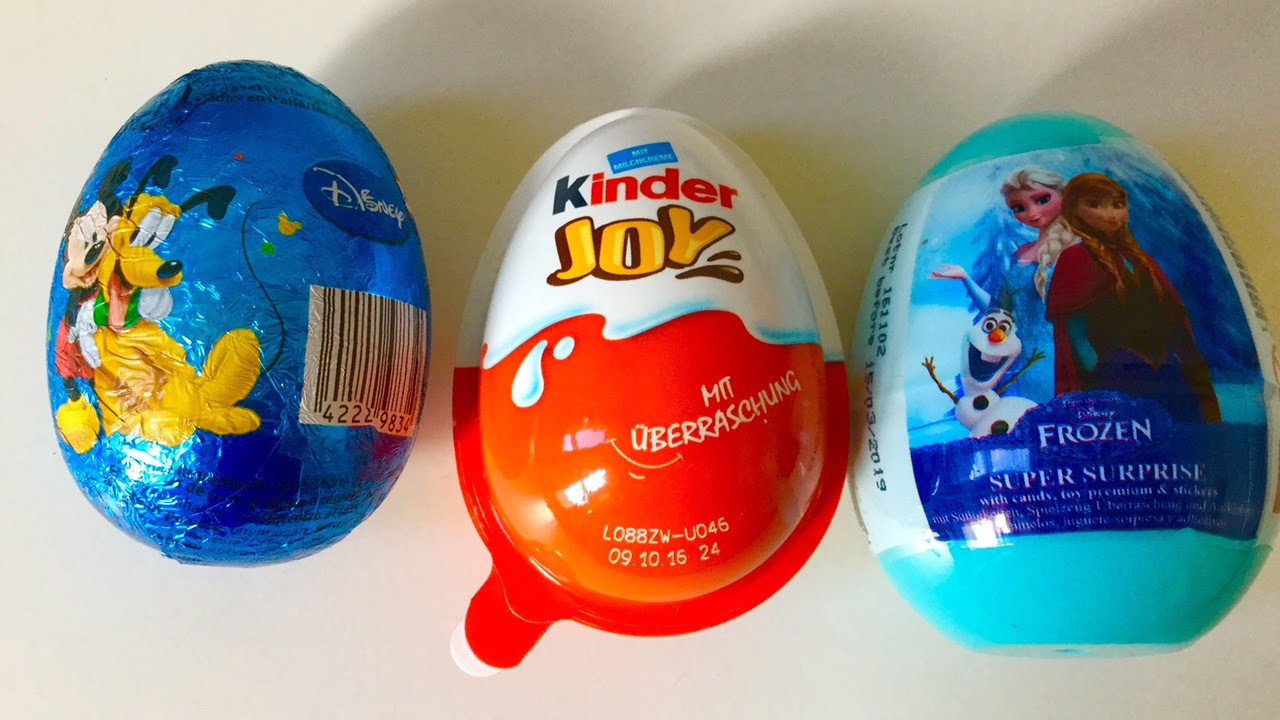 Kinder Joy Frozen and Mickey Mouse Surprise Eggs YouTube