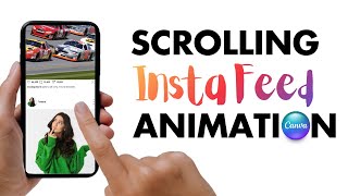Make a SCROLLING Instagram Feed Animation in Canva