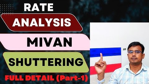 Rate analysis of Mivan Shuttering/Aluminium/ All Components Rate of Aluminium work system (Part-1)