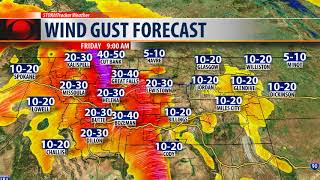 Cold front will bring snow and drop in temperatures this evening