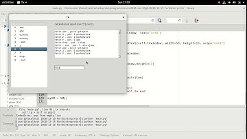Forth Virtual machine interpreter written in Python/tkinter