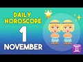Gemini Horoscope Today 🌟 – November 1, 2025: Your Daily Predictions