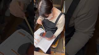 ある日の 手作り靴教室 化粧 #レザークラフト#ハンドソーンウエルテッド #手作り靴 #靴学校 #靴教室#leathercraft #shoemaker #shoemaking