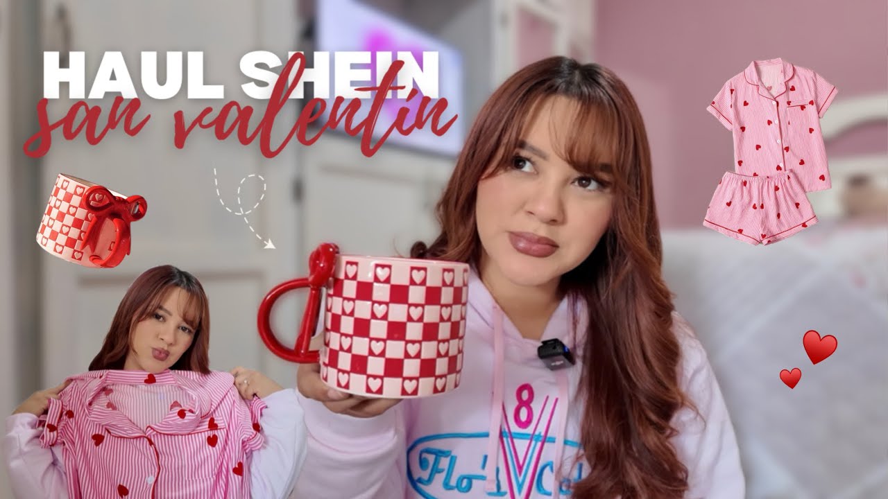 Haul de shein para San Valentín♥️ pijama, taza, decoración 💘 @SHEINOFFICIAL 