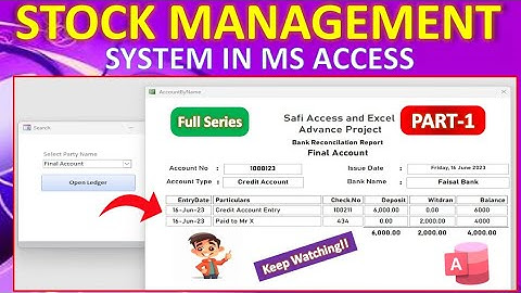How to Create Stock Management System in MS Access |Stock management system in Microsoft Access