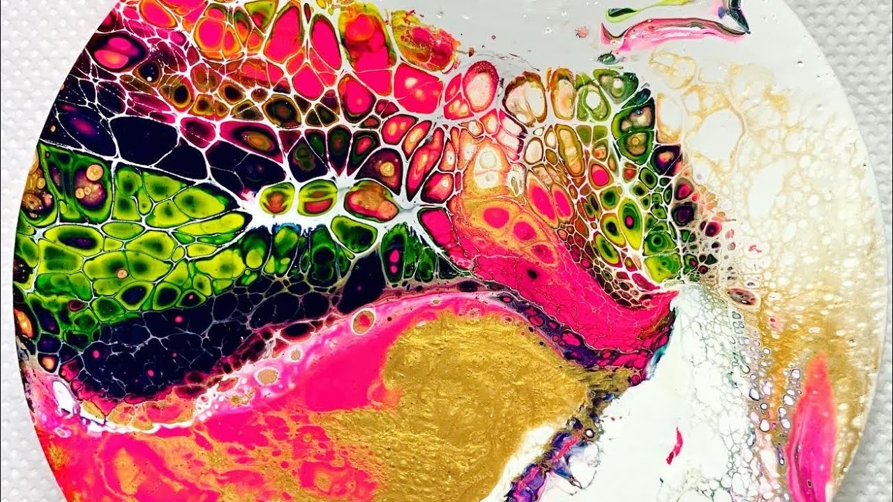 Blighted Color #100 鮮やかカラーのフルイドアート♡ Blight color’s Fluid Art, Flip and slide technique ...