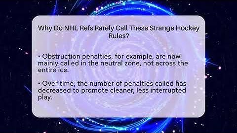 Why Do NHL Refs Rarely Call These Strange Hockey Rules? - Puck Stats Central