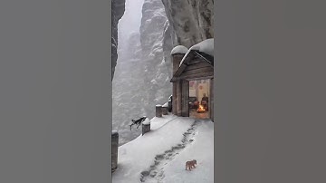 Thumbnail of The Perfect Winter Retreat: Watching Snowfall from a Cozy Mountain Hideaway.