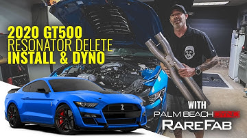 2020 Shelby GT500 Resonator Delete X-pipe Install & Dyno Results