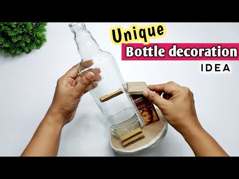 A very unique Bottle decoration idea | bottle art | waste materials craft ideas | PC Crafts Planet