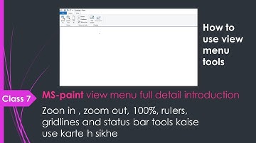 Ms-paint view menu | ms-paint view tab in hindi | Ms-paint ke view menu ke tools ke bare m sikhe.