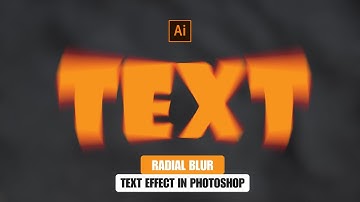 Radial Blur Text Effect In Adobe Illustrator CC | Radial Blur | Illustrator Tutorial