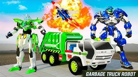 Flying Garbage Truck Robot Transforme: Android Gameplay