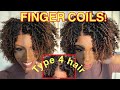 😲 PERFECT COILS on 4c NATURAL HAIR! BANDING METHOD & EASY FINGER COILS TUTORIAL! HERGIVENHAIR HD WIG