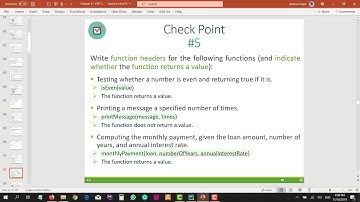 CPIT110 Chapter 6 (#77): 6.4 Functions with/without Return Values - Part 2 of 2 - Check Points