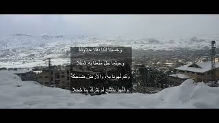 قصيدة عن الثلج|فواز حجو| هذا هو الثلجُ من عليائِه نزلا لولا تواضُعُ هذا الثلج ما هَطَلاَ| تعليق صوتي