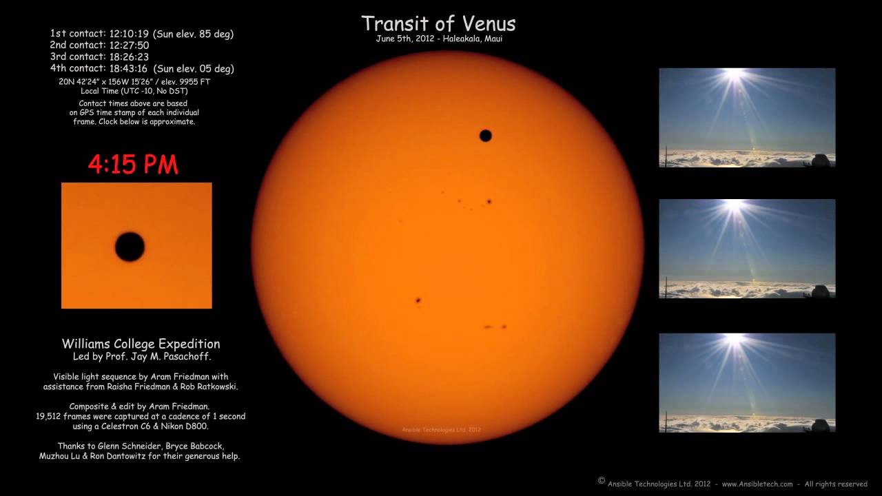 Transit of Venus June 5th 2012 - YouTube