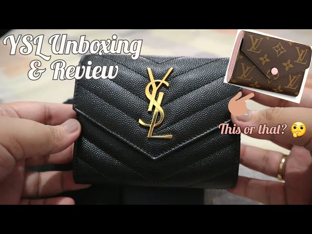 Saint Laurent Monogram Trifold Wallet Unboxing & Review