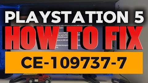 How To Fix PS5 Error CE-109737-7 There Is No USB Drive PlayStation 5