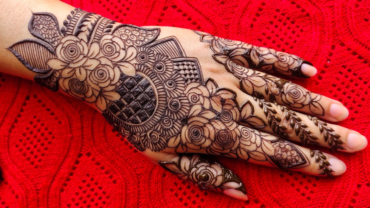Easy Full Hand Floral Mehndi Design Step by Step | Arabic Back Hand Mehndi 2026 