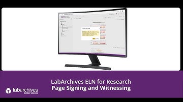 ELN for Research - Signing and Witnessing