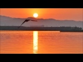二上山に沈む夕日