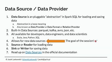 Extending Spark SQL 2 4 with New Data Sources Live Coding Session -Jacek Laskowski