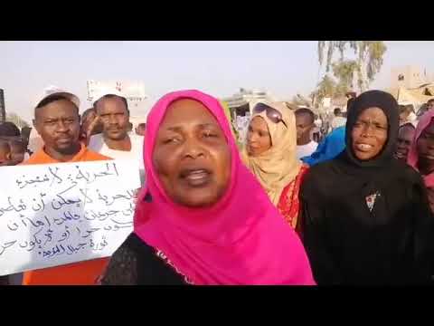 موكب ثوار جبال النوبه في اعتصام القياده