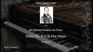 J.B. Cramer: Study No. 9 in B-Flat Major, Moderato, from 60 Selected Studies, for Piano