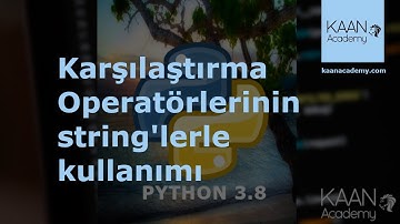 41-) (Python Kursu) - Karşılaştırma operatörlerinin STRing