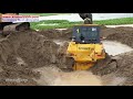 amazing bulldozer stuck in deep mud recovery, Bulldozer Stuck In Sand