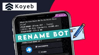 How to Create Own 📁 Rename Bot Telegram using Koyeb tamil/TechMagazine
