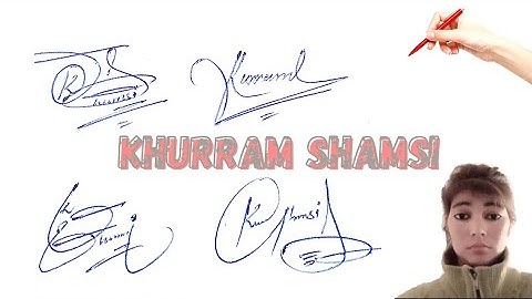 Khurram Shamsi name signature with arooj